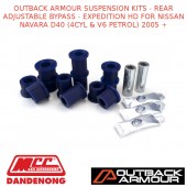 OUTBACK ARMOUR SUSPENSION KITS REAR ADJ BYPASS-EXPD HD FIT NISSAN NAVARA D40 05+